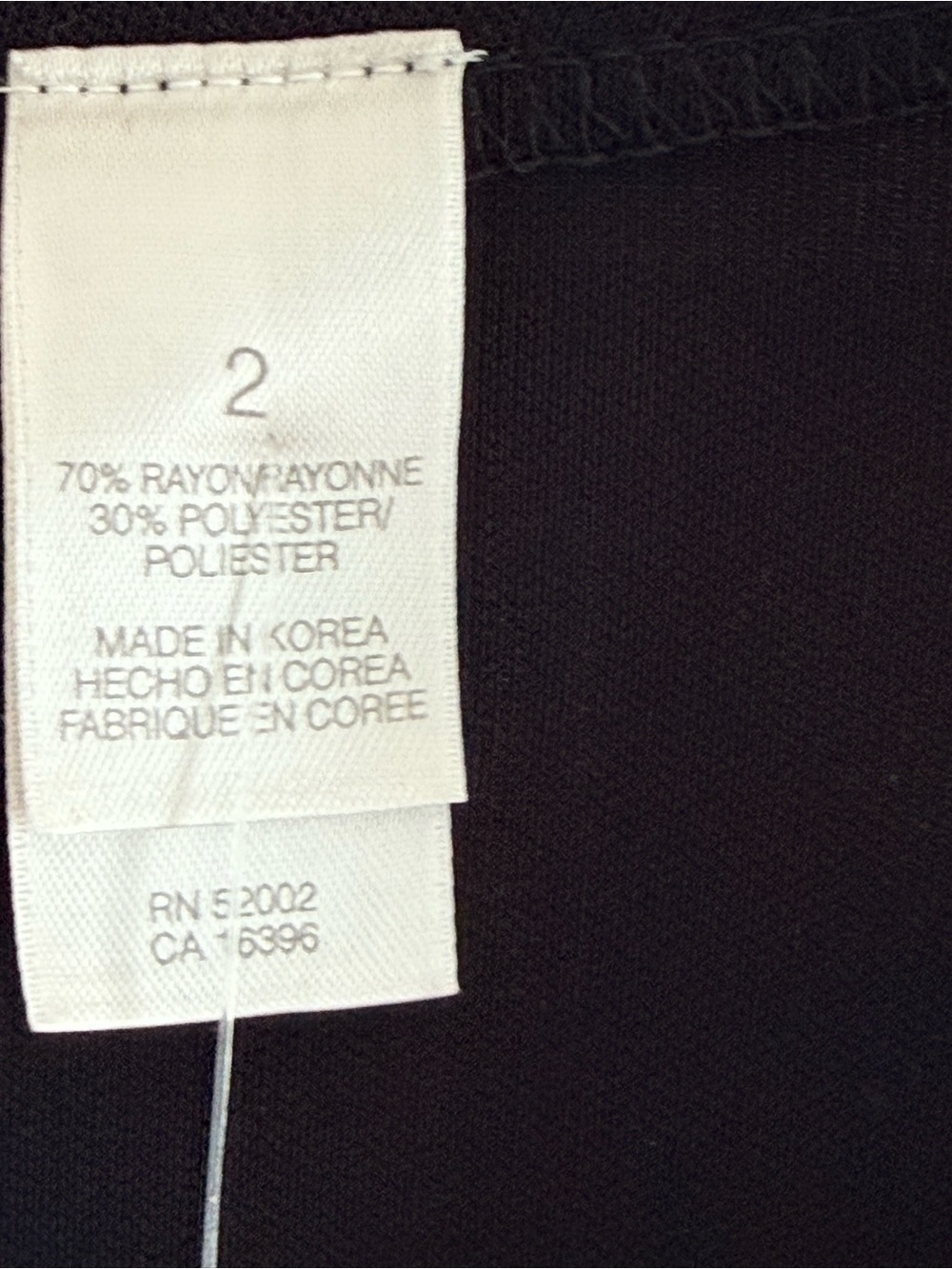 Liz Claiborne Black V-Neck Long Sleeve Top -NWT - Picture 6 of 6